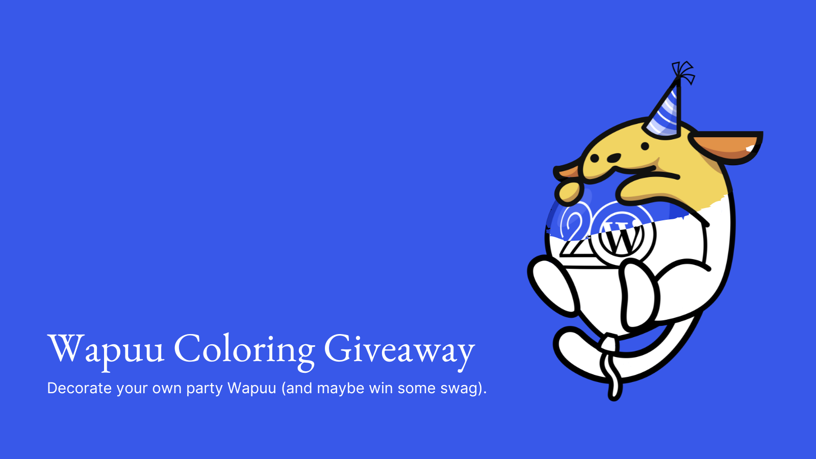 Wapuu Coloring Giveaway: Style Your Own Party Wapuu